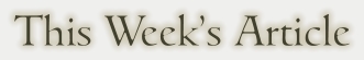 This Week's Article